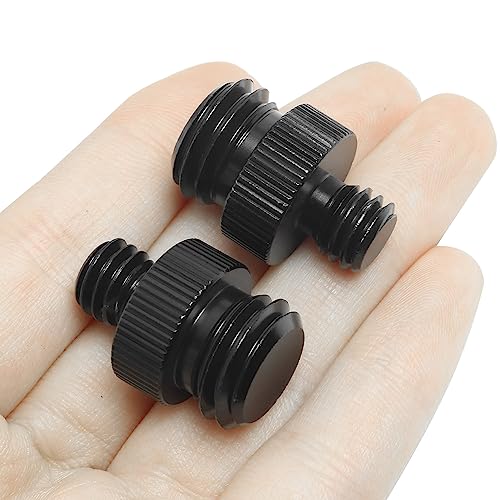 3/8Inch Male to 5/8Inch Male Threaded Tripod Screw Adapter LUORNG 2PCS 3/8 to 5/8-11 Double Sided Standard Mounting Thread Converter for Camera Cage Mount,Black - size: 3/8Inch to 5/8Inch