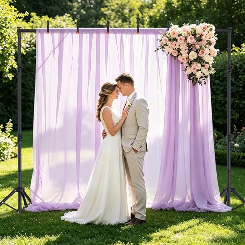 Forlogic 10x7.5Ft Backdrop Stand, Heavy Duty Adjustable Photo Back Drop Stand for Party, Photography, Banner Stand (Includes Six Background Stand Clamps)