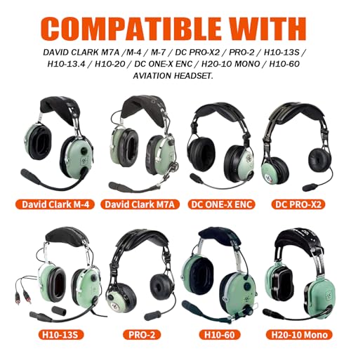 General Aviation Headset Pilot Headphone Headphone Mic Covers Foam with Rings(10Pack)