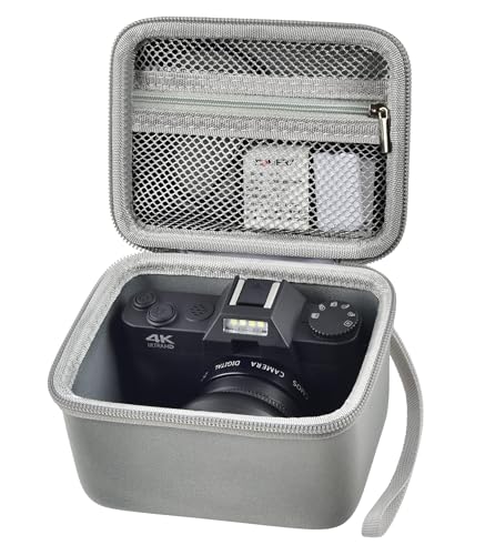 Comecase Vlogging Camera Case Compatible with for Duluvulu/for VJIANGER/for JGIPL/for TEBNGIHNM 4K Digital Cameras for Youtube. Vlog Camera Carrying Storage for Lens and Other Accessories - Grey - color: Grey, size: M