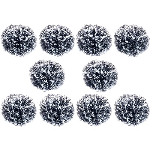 Ruittos 5 Packs Lavalier Microphone Wind Screen Furry Muffs Diameter 1cm Fits Most Lapel Clip Lav. Mini Lapel Microphone Dead Cat Windscreens (10pcs deadcates) - style: 10pcs deadcates