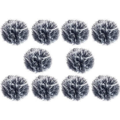 Ruittos 5 Packs Lavalier Microphone Wind Screen Furry Muffs Diameter 1cm Fits Most Lapel Clip Lav. Mini Lapel Microphone Dead Cat Windscreens (10pcs deadcates) - style: 10pcs deadcates
