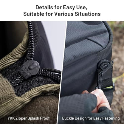 PGYTECH Large Camera Insert Bag, Waterproof Lens Pouch for Photographers and Traveler, Lightweight DSLR/SLR Lens Carring Case with Thicken Partition for Canon/Nikon/Sony/Mirrorless Cameras - size: L