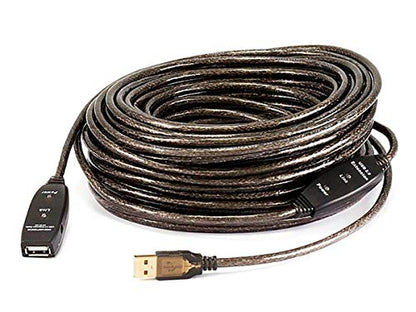 Monoprice 82ft 25M USB 2.0 A Male to A Female Active Extension / Repeater Cable (Kinect & PS3 Move Compatible Extension) - size: 82 Feet
