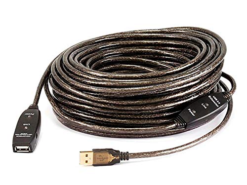 Monoprice 82ft 25M USB 2.0 A Male to A Female Active Extension / Repeater Cable (Kinect & PS3 Move Compatible Extension) - size: 82 Feet