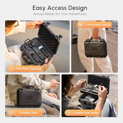 STARTRC PHOTO OSMO Pocket 4/3 Hard Case, Double-layer Waterproof Hard Case for DJI Pocket 3/4 Creator Combo Accessories, Multifunctional Large Capacity Storage Bag