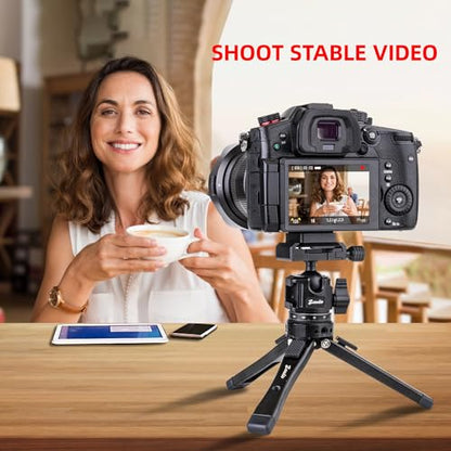 Zeadio Mini Ball Head, All Metal 360° Rotatable Panoramic Tripod Head with Arca Swiss Quick Release Plate, Compact Camera Mount for DSLR Cameras, Monopod, Tripod, Vlogging etc - style: Arca Version