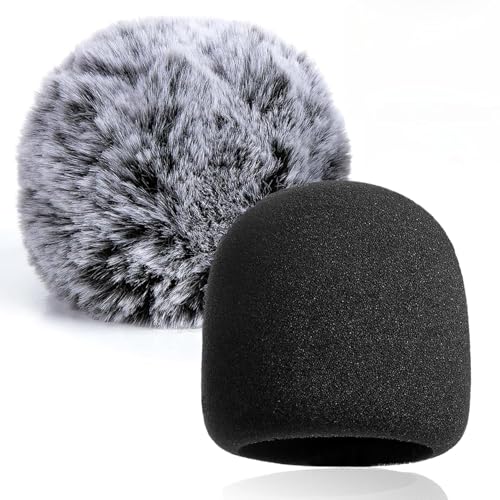 2 PCS Pop Filter Compatible with Blue Yeti Microphone,For Yeti Mic,For Blue Yeti Pro USB Microphone - color: Black and gray