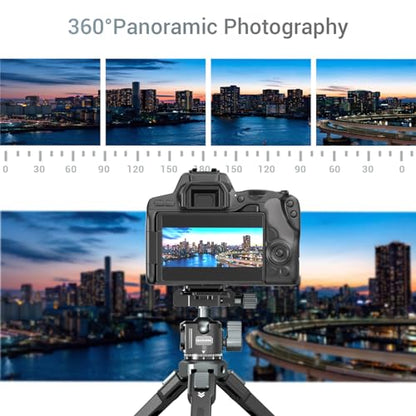 Low Profile Camera Tripod Ball Head,360° Rotating Ball Head Compatible with Arca 1/4" Quick Release Plate, Tripod Ball Head with Arca Swiss Quick Release Plate,Load Capacity：3kg/6.6lb