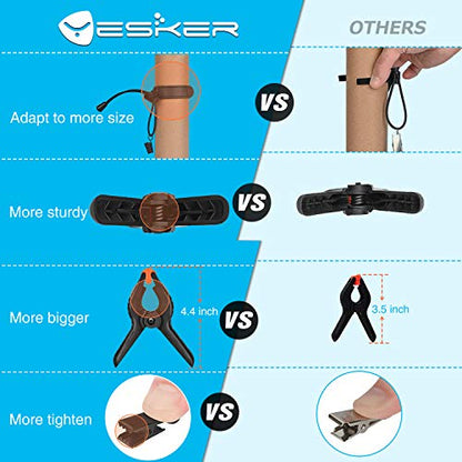 Yesker Backdrop Clamps and Background Clips 6 Pack, 4.4 inch Heavy Duty Clips Holder for Photography Studio Video Backdrop Support Stand - size: 12PCS
