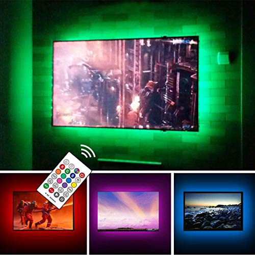 USB Powered LED Strip Lights TV Backlights Kit for 50 to 55 Inches TV | Behind TV Led Lighting Color Changing LED Back Ambient Lights for Sony LG Samsung Monitor Smart TV Movies Game Man Cave Decor - size: For 50 to 55 inch TV