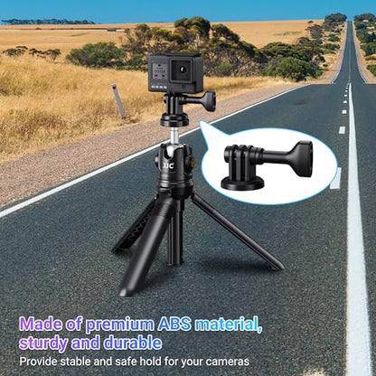 JJC Stylish 1/4 Tripod Mount Adapter for GoPro Go Pro Hero 13 12 11 10 9 8 7 6 5, DJI Osmo Action 4 3, AKASO, Insta360 Ace Pro and Other Action Cameras on Standard 1/4"-20 Tripod Selfie Stick Monopod - size: Tripod Mount (1-Pack)