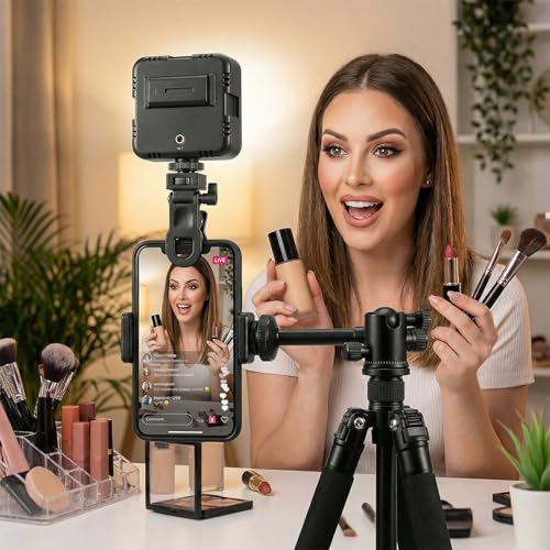 Styquenzer 2 Pcs Monitor Camera Mount Clip with 1/4 Screw Connector, Selfie Light Clip Universal Screen LCD Display Top Fill Light Flash Holder