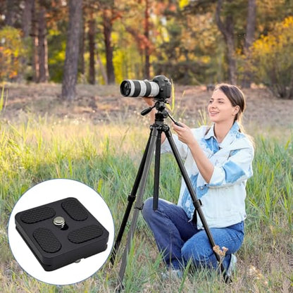 PU-40 40mm Universal Quick Release Plate with 1/4" Screw, Arca-Swiss Compatible Slide-in QR Plate for DSLR Camera, Mini Tripod & Ball Head - size: 40 MM*38 MM