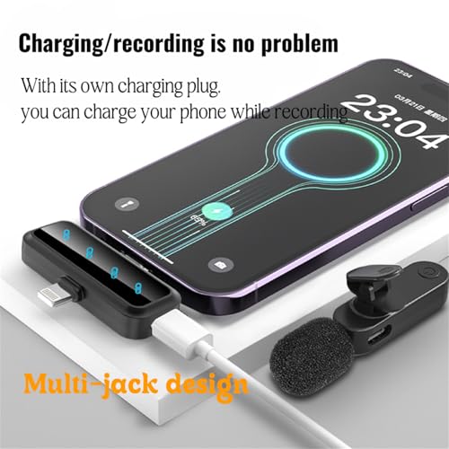 3 in 1/Four in one Wireless Lavalier Microphone for iPhone,iPad,Android,Camera,computer,mini Noise Reduction Recording Mic Ultra-Low Delay,for Vlog/ TikTok/YouTube Live Stream (Upgrade 4mic) - style: Upgrade 4mic