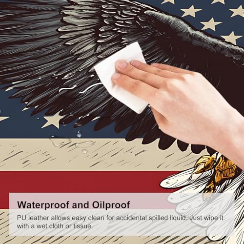 Mouse Pad, Large Anti-Slip with Stitched Edges Desk Mat Desktop Laptop Computer Desk Keyboard Mat,Table Protector Blotter Mat (Eagle Flag, 31.5" x 11.8") - color: Eagle Flag, size: 31.5" x 11.8"