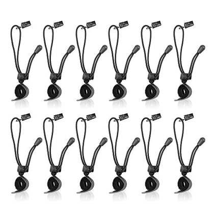 SLOW DOLPHIN Backdrop Background Muslin String Clips Holder Multifunctional for Photo Video Photography Studio 12 Pack, Black
