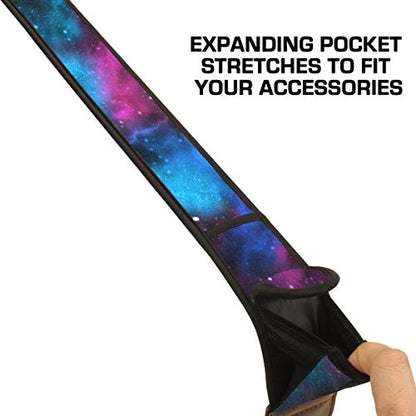 USA Gear TrueSHOT Camera Strap Neoprene Camera Straps - Padded Neck Strap, Accessory Pocket, and Quick Release Buckles - Compatible with Canon, Nikon, Sony and More DSLR and Mirrorless Camera - Galaxy - color: Galaxy