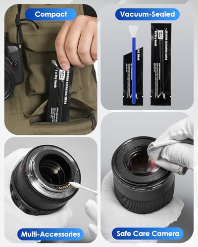 Zacro Camera Cleaning Kit 16mm APS-C Frame Sensor Cleaning Swab*8 + 20ml Sensor Cleaner for DSLR SLR Digital Camera CMOS Sensor Cleaning, Compatible with Nikon Sony Canon - size: 16mm