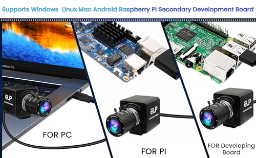 USB Camera 4K 12 Megapixels USB Webcam 1080P 120fps High Speed Golf Swing Cam with 3X Manual Optical Zoom Lens Close up PC Computer Plug and Play for Live Streaming Industrial Project Meeting