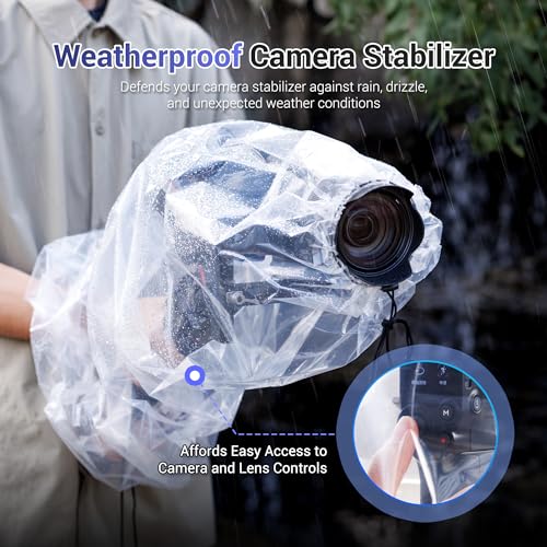 2Pack Clear Stabilizer Rain Cover,Gimbal Stabilizer for Camera fits RS4 Pro RS4 RS 3 Mini Pro,RSC 2,RS 2,Ronin-SC S, Weebill 3S,Crane M2S & More Below 16.3x8.6x7.7 - color: for Stabilizer