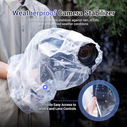 2Pack Clear Stabilizer Rain Cover,Gimbal Stabilizer for Camera fits RS4 Pro RS4 RS 3 Mini Pro,RSC 2,RS 2,Ronin-SC S, Weebill 3S,Crane M2S & More Below 16.3x8.6x7.7 - color: for Stabilizer