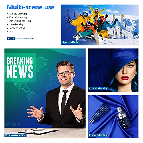 NEEWER 10 x 12FT / 3 x 3.6M PRO Photo Studio premium polyester Collapsible Backdrop Background for Photography, Video and Television (Backdrop Only) - Blue - color: Blue, size: 10 x 12 ft