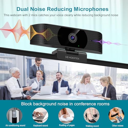 4K Webcam for PC, Ultra HD 4K 12MP Webcam with Dual Noise-Reducing Mics, PDAF Autofocus, Streaming Camera for PC, Mac, Laptop, 81° FOV, Ideal for High-end Business Meeting with Skype, Teams, Zoom - style: 4K Webcam with PDAF Fast Auto Focus