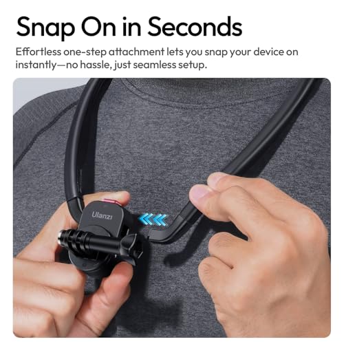 ULANZI MG14 Magnetic Neck Mount for Phone/Action Camera, Phone Neck Holder Hands Free POV/Vlog Video Recording for iPhone Samsung Sony LG Google All Smartphones and GoPro Insta360 DJI Action Cameras