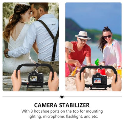 Artibetter Handheld DSLR Smartphone Stabilizer Grip with Dual-Sided Anti-Shake Support Bracket for Video Creators and Photographers