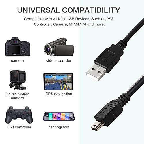 USB2-A-MB-25ST, Premium 25ft USB 2.0 A to Mini B 5 Pin USB Cable