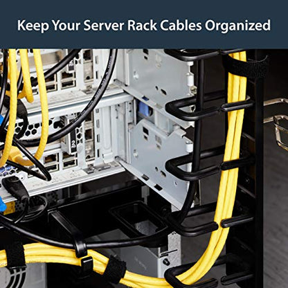 StarTech 40U Vertical Server Rack Cable Manager, 2-Pack 3ft (CMVER40UD) - style: 20U 2-pk Vertical