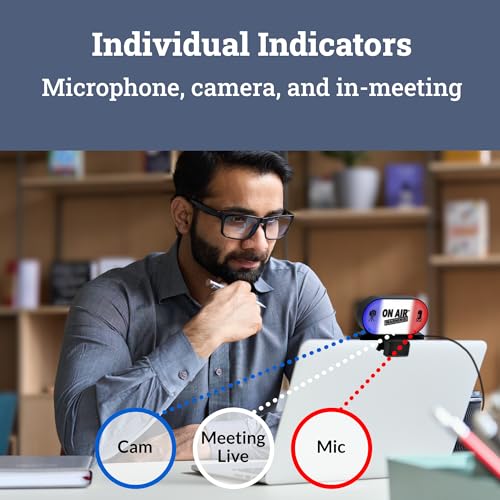 Busy Lights, Do not Disturb Light, Cam, Mic Control Mute, Busy Light Indicator for Office, Adjustable Lights, Free Software Download - style: Horizontal