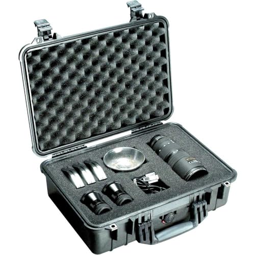 Pelican 1500 Case With Foam (Black) - color: Black, style: Single