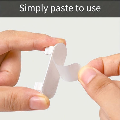 10PCS Adjustable Cable Clips - Cord Organizer for TV, PC & Ethernet, Effortless Under Desk & Wall Wire Management