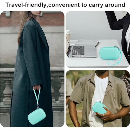Leayjeen Hard EVA Camera Case Compatible with Canon PowerShot ELPH/IXUS, Kodak Pixpro FZ55/FZ45, Nikon Coolpix, Small Digital Camera, Shockproof Protective Camera Bag with Hand Strap-Green(Case Only) - color: Green
