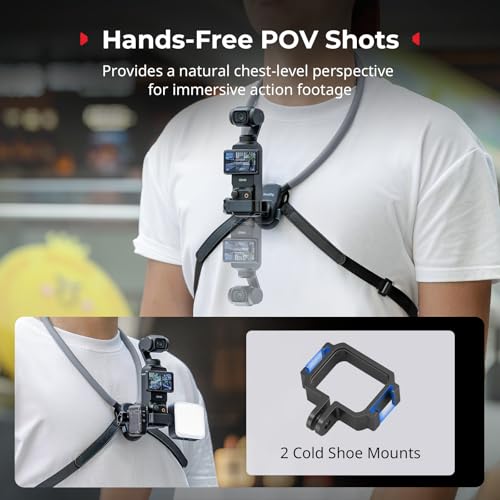 SMALLRIG Magnetic Neck Mount for DJI Pocket 4/3/OSMO 360/Nano/Action 6/5 Pro/4, for GoPro Hero 13/12/11/10, for Insta 360 X5/X4/X3/Ace Pro 2, Action Camera Chest Mount for Hands-Free POV Vlogging-5567 - style: for Pocket 4/3&Action Camera