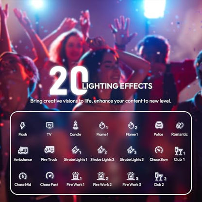 ULANZI RGB Video Light - 120W COB LED Video Light Photography Continuous Output Lighting with Adapter and APP Control, 2700K-6500K 27000lux/m 20 Scenes Bowens Mount for Studio Video Recording, Filming