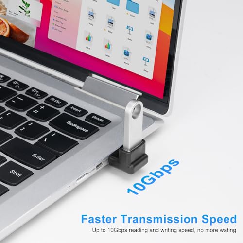 USB 3.1 Adapter 90 Degree (2 Pack), Up and Down Angle 90 Degree USB3.1 Type A Male to USB-A Female Adapter USB Coupler Adapters, Fast Charging Converter OTG (USB 3.1 Up Down) - style: 3.1USBm-USBf-3D