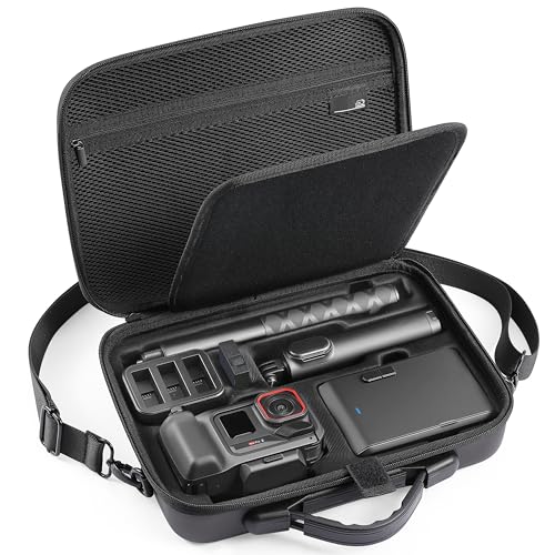 STARTRC VCR Carry Case for Insta360 ACE Pro/Ace Pro 2 Xplorer Grip Pro Flash Print Bundle Accessories Hard Storage Travel Bag extension Cage for Insta 360 Mini 2-in-1 Tripod/114cm Selfie Stick