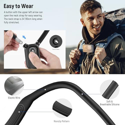 NEEWER Magnetic Neck Mount Compatible with GoPro Hero 13 12 11 MAX DJI Action 4 Insta360 iPhone 15 Pro Max Samsung S23, Quick Release Flexible POV Action Camera Neck Mount Adapter & Phone Holder, GP15 - style: GP15