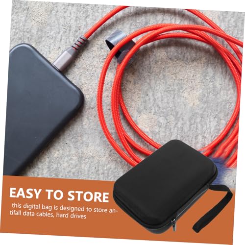 NUOBESTY Data Cable Storage Organizer Bag Multi-functional Electronics Case for Photography Gear Travel Accessories Compact Design for Efficient