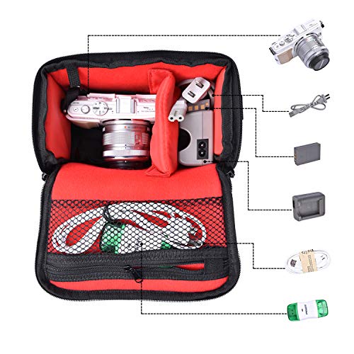 FOSOTO Waterproof Anti-shock Camera Case Bag Compatible for Canon Powershot SX540 SX530 SX60 SX420 HS M5,Nikon Coolpix L340 B500 B700 L330 L840 P610,Panasonic LUMIX,Sony a6000 Digital Camera