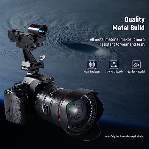 NEEWER Telescope Finderscope Mount Adapter All Metal with Cold Shoe & 1/4" Thread for Camera Hot Shoe Mount, Standard 1.3in/33mm Finder Dovetail Base for Sky Astrophotography, LS-T16