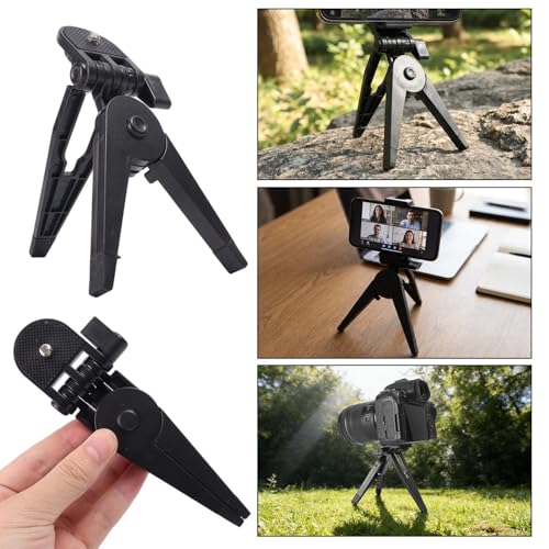 1pcs Portable Foldable Tripod Bracket Mobile Phone Holder Universal Desktop Cellphones Stand Anti Slip Desk,15.5 * 5 * 1.5cm