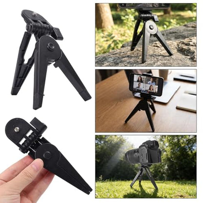1pcs Portable Foldable Tripod Bracket Mobile Phone Holder Universal Desktop Cellphones Stand Anti Slip Desk,15.5 * 5 * 1.5cm