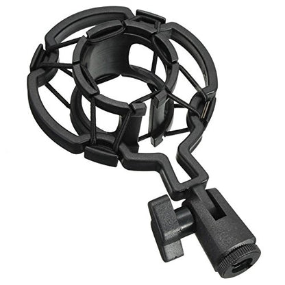 2 Pack Microphone Shock Mount Clip Universal Mic Shock Mounts Holder Anti-Vibration Spider Bracket for Handheld Microphone Dynamic Mic Stand Stereo Diaphragm Condenser Microphone Boom Arm