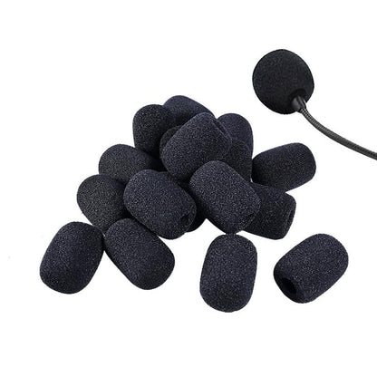 10 Pcs Black Lapel Headset Microphone Windscreen, Microphone Sponge Foam Cover Mini Size Lavalier Microphone Windscreen Pop Filters