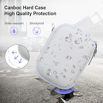 Canboc Carrying Case for Kodak PIXPRO FZ55/ FZ45 16MP Digital Camera, FZ45 Video Vlogging Camera Bag, Mesh Pocket fit Cable, SD Card, White (Case Only) - color: Small-White
