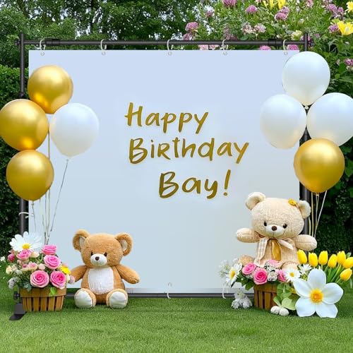 8 x 8 FT Banner Stand Kit, Adjustable Backdrop Stand for Parties, Heavy-Duty Photography Step and Repeat Stand with Portable Bag for Birthdays, Promotions, Exhibitions (Banner Not Included) - size: 8 x 8 ft